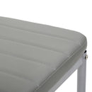 Sedia Imbottita 40x47x96 cm in Similpelle Queen Cenere-4