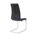 Sedia Imbottita 42x57x106 cm in Similpelle Sohl Nera-2