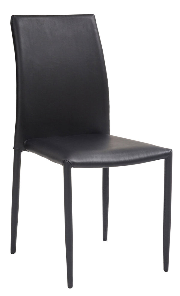 Sedia Imbottita 46x50x89 cm in Similpelle Dani Plus Nera sconto