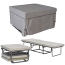 Pouf Letto Trasformabile Pieghevole con Materasso Rivestimento Corda-1