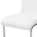 Sedia Imbottita 41x61x101 cm in Similpelle Idra Bianca-3