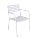 Sedia da Esterno in Metallo 54x55x82 cm Bianco-1