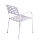 Sedia da Esterno in Metallo 54x55x82 cm Bianco-4