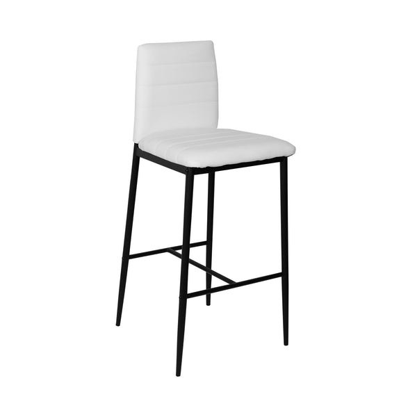 Sgabello Minimal in Metallo 101,5x46x41,5 cm Nero e Bianco online