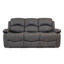 Set 2 Divani Reclinabili Manuali 2 Posti e 3 Posti in Econabuk Cross Grigio-2