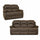 Set 2 Divani Reclinabili Manuali 2 Posti e 3 Posti in Econabuk Cross Chocolate