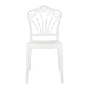 Sedia da Esterno in Propilene 9x44x44 cm Bianco-1