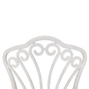Sedia da Esterno in Propilene 9x44x44 cm Bianco-3