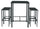 Set Bar Tavolo Alto e 4 Sgabelli  da Giardino in Metallo Utility Snack Grigio