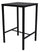 Tavolo Alto da Giardino 70x70xH110 cm in Metallo Utility Nero