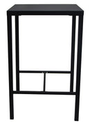 Tavolo Alto da Giardino 70x70xH110 cm in Metallo Utility Nero-2