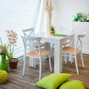 Sedia da Giardino 40x50xH84 cm in Polipropilene Tosca Bianca/Corda-2