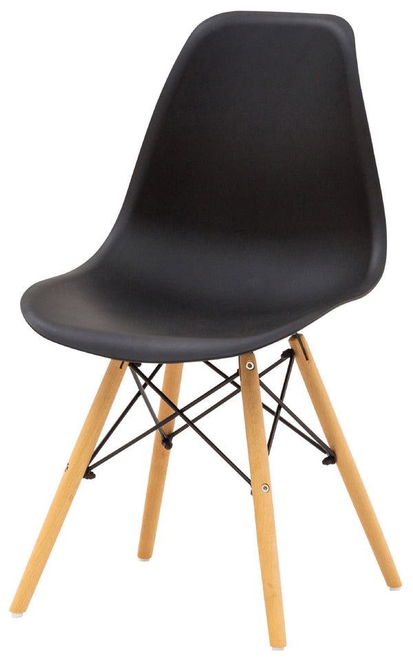 sconto Sedia 52x56x83 cm in Polipropilene Vega Plus Nero