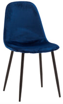 Sedia Imbottita 44x39x85 cm in Tessuto Vellutato Sky Plus Blu-1
