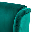Poltrona Imbottita 84x102x103 cm in Tessuto Velluto Julia Plus Verde Petrolio-6