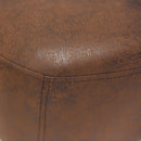 Pouf a Forma di Ippopotamo 60x30x36 cm in Similpelle Hippo Brown Marrone-4