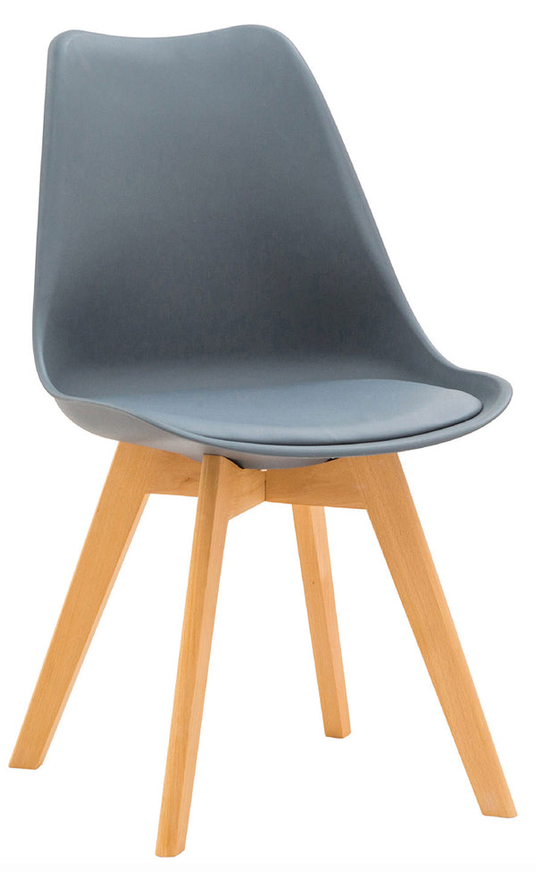 Sedia 45x55x88 cm in Poliuretano e Legno Isla Cenere prezzo