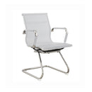 Sedia da Ufficio Sala da Attesa 55x65x89 cm in Nylon Bianco-1