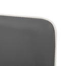Poltrona Imbottita 56,5x53x87 cm in Similpelle Plana Grigia-5