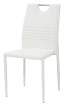 Sedia Imbottita 44x42x90 cm in Similpelle Tulip Bianca-1