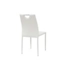 Sedia Imbottita 44x42x90 cm in Similpelle Tulip Bianca-2