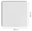 Piano per Tavolo da Giardino 70x70 cm in PVC White Bianco-2