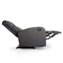 Poltrona Relax Reclinabile Manuale Rivestimento in Tessuto Spike a Fume-4