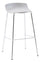 Sgabello da Bar 39x45x78 cm in Polipropilene Oxford Grigio