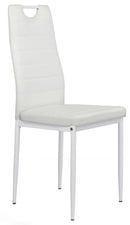 Sedia imbottita 40,5x42,5x96 cm in Similpelle Lola Bianca-1