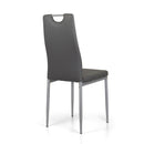 Sedia imbottita 40,5x42,5x96 cm in Similpelle Lola Grigia-2