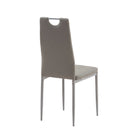 Sedia imbottita 40,5x42,5x96 cm in Similpelle Lola Grigia-3