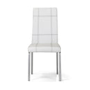 Sedia imbottita 42x53x94 cm in Similpelle Kade Bianca-2