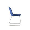Sedia Imbottita 45,5x55x83 cm in Similpelle Trapuntato Brenda Blu-2