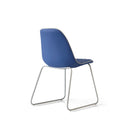Sedia Imbottita 45,5x55x83 cm in Similpelle Trapuntato Brenda Blu-3