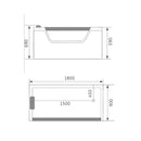 Vasca da Bagno Idromassaggio Rettangolare 180X90 cm Carnelli Pacha-8