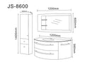 Mobile Bagno Sospeso 120 cm Carnelli Black Ambassador-8