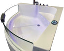 Vasca da Bagno Idromassaggio Angolare 140X140 cm Carnelli White Shark-3