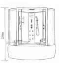 Box Doccia Idromassaggio Angolare 130x130 cm 6 Idrogetti Carnelli Milan Bianca-5