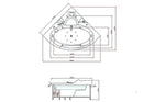 Vasca da Bagno Idromassaggio Angolare 140x140 cm con Riscaldatore Carnelli Sant'Angels Bianca-5