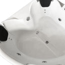 Vasca da Bagno Idromassaggio Angolare 150x150 cm Carnelli Ginevra Bianca-4