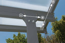 Pergola da Giardino in Alluminio 3x3,05m Onduline Emilia Grigio/Crystal-5