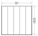 Pergola da Giardino in Alluminio 3x3,05m Onduline Emilia Grigio/Crystal-9