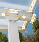 Pergola da Giardino in Alluminio 3x5,46m Onduline Emilia Bianco/Crystal-8