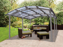 Box Auto da Esterno in Alluminio 362x502cm H242cm Onduline Carport Siena-5