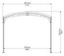Box Auto da Esterno in Alluminio 287x495cm H239cm Onduline Carport Lucca-9