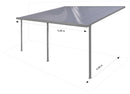 Pergola da Giardino 4,06x5,46m in Alluminio e Policarbonato Emilia-N21 Opalino Bianco-4