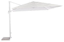Ombrellone Decentrato da Giardino in Alluminio 3x3m Alba Bianco-3