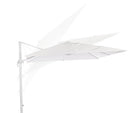 Ombrellone Decentrato da Giardino in Alluminio 3x3m Alba Bianco-4