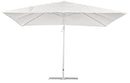 Ombrellone Decentrato da Giardino in Alluminio 3x4m Alba Bianco-2