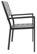 Set Tavolo e 6 Sedie da Giardino in Acciaio Altair Nero-7